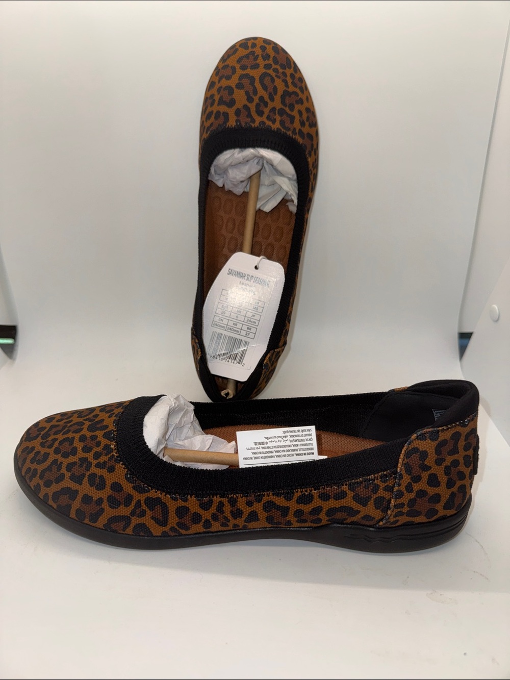 Leopard Print Slip-On Ballet Flat - Brown